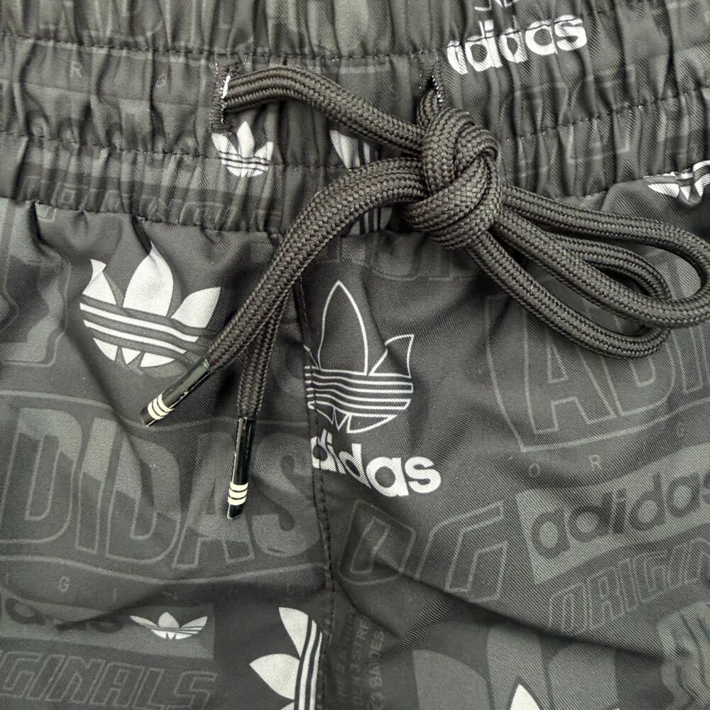 Adidas Originals Swim Shorts for men Size 2XL logo print gray and white - Picture 3 of 5